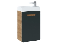 Zestaw mebli łazienkowych Aruba Cosmos V - Dąb Kraft Złoty / Szary Kosmos  szafka umywalkowa do łazienki comad 