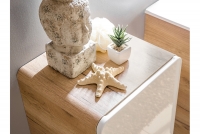 Zestaw mebli do łazienki Aruba II - biały połysk/dąb craft złoty - 6 elementów szafka do łazienki aruba 