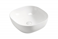 Zestaw mebli do łazienki Capri White III - biały połysk / dąb kraft złoty - 8 elementów umywalka nablatowa meble bogart 
