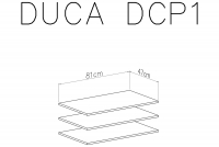 Zestaw półek do szafy Duca I - 81 cm - biały Zestaw półek do szafy Duca I - biały - schemat
