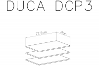 Zestaw półek do szafy Duca III - 78 cm - biały Zestaw półek do szafy Duca III - biały - schemat
