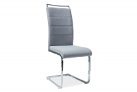 Zestaw stół rozkładany Dallas (110-150)X75 - biały lakier + 4 krzesła H441 - szary tap.97 Zestaw stół rozkładany Dallas (110-150)X75 - biały lakier + Krzesła H441 - szary tap.97 - designerskie krzesło